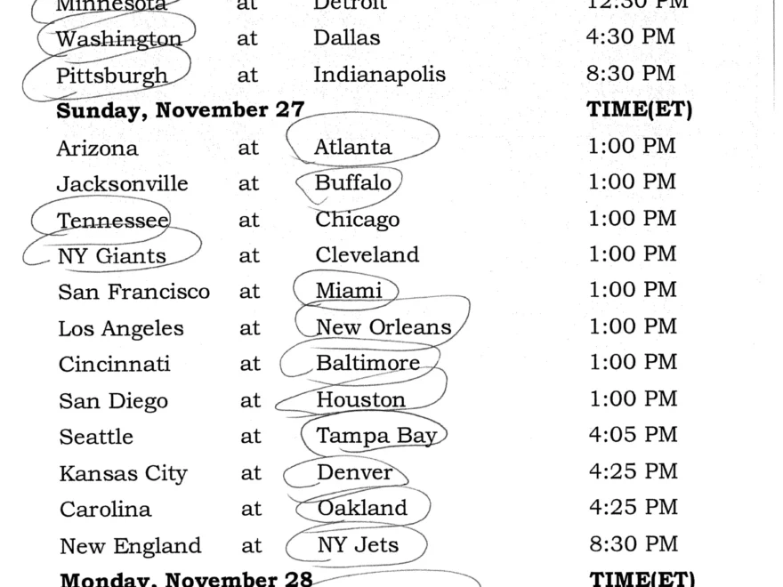 Nfl Week 12 All Picks PDF