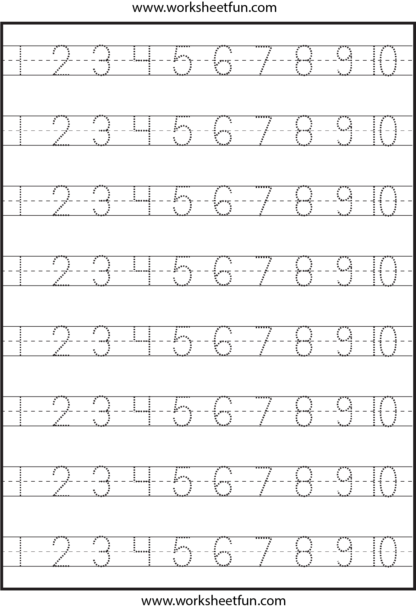 Number Tracing 1 10 Worksheet FREE Printable Worksheets Number Tracing 1 10 Worksheet FREE Printable Worksheets