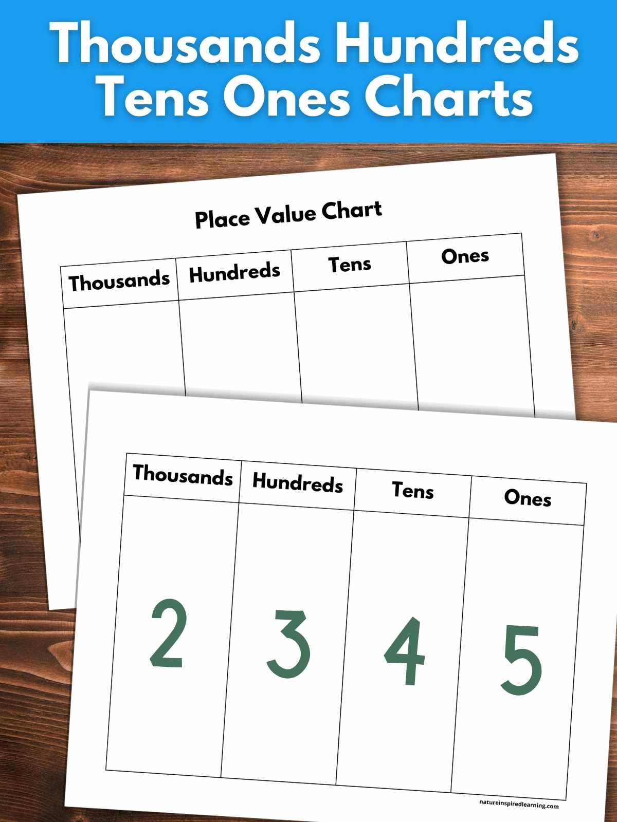 Place Value Chart Hundred Thousands Printable