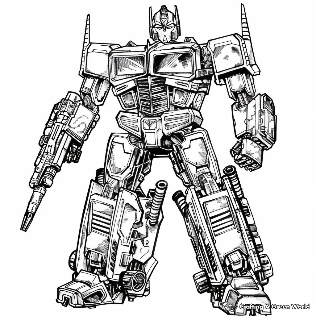 Optimus Prime Coloring Pages Free amp Printable 