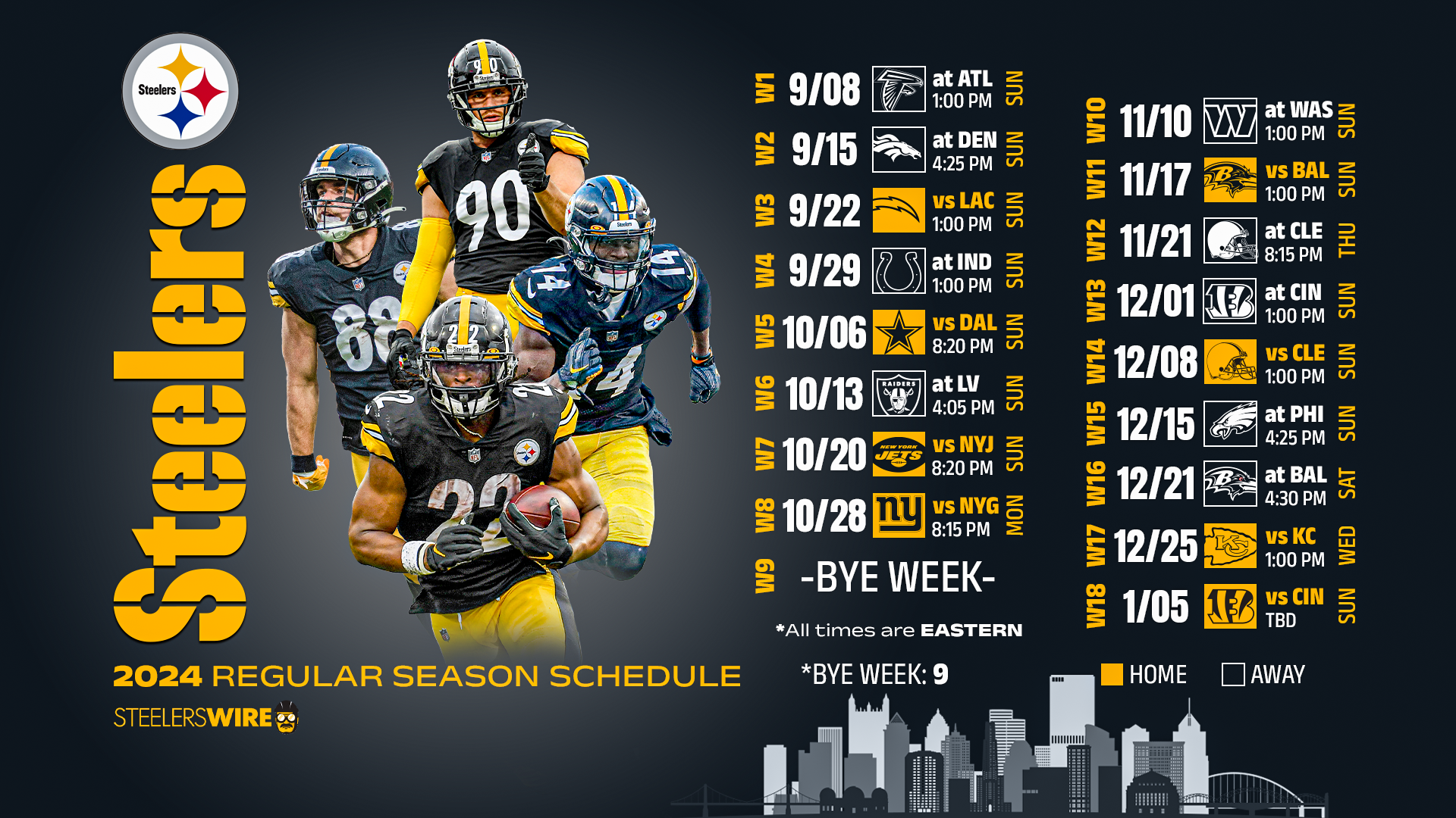 Pittsburgh Steelers Schedule Printable
