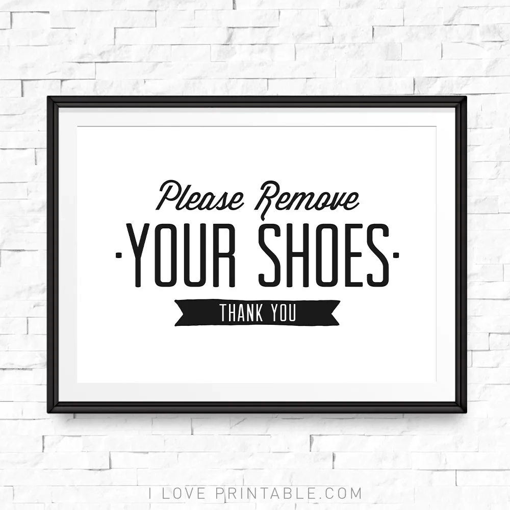 Printable Take Your Shoes Off Sign Printable Take Your Shoes Off Sign