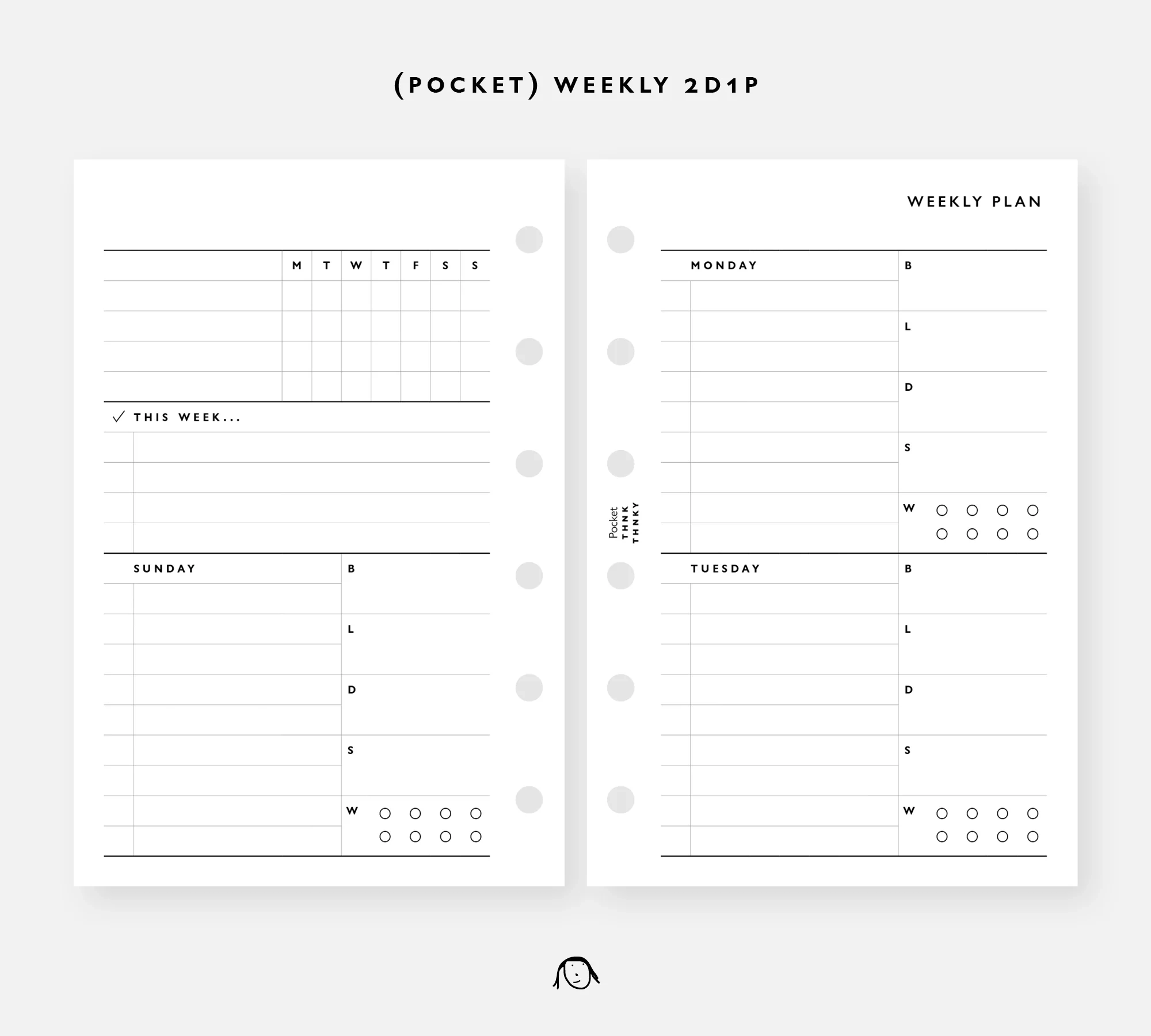 Printable Pocket Size Weekly Planner