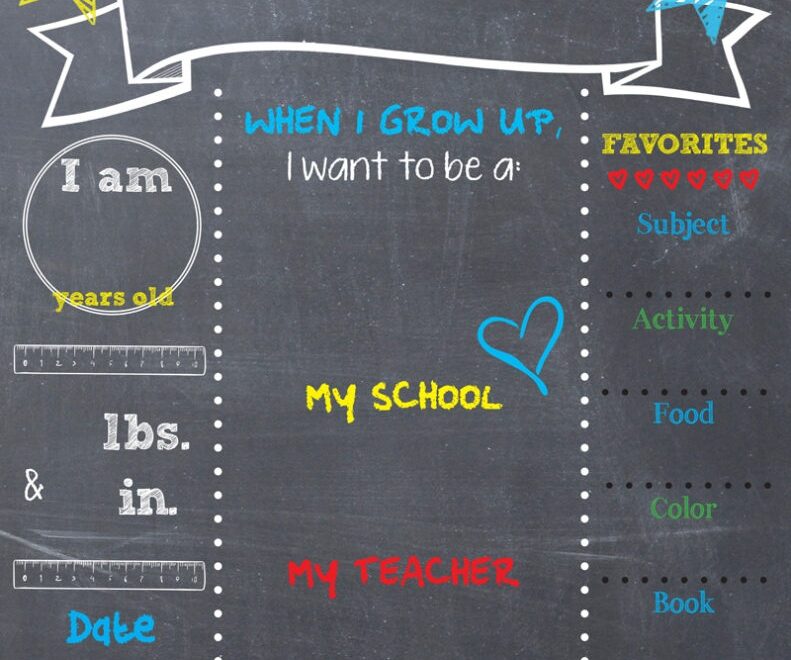 Printable Back to School Chalkboard Sign NeverDoneWithFun