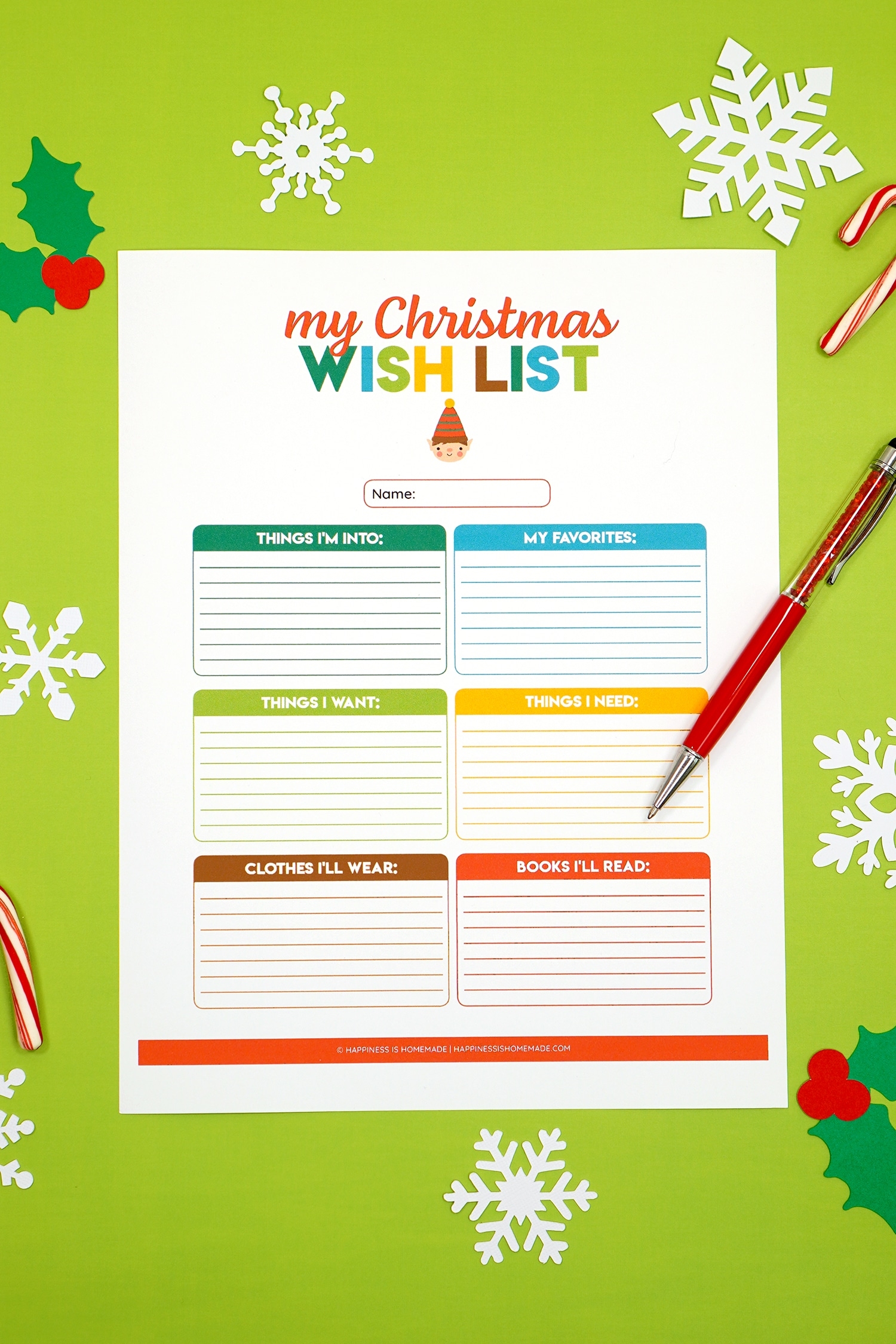 Printable Christmas Wish List For Kids amp Adults Happiness Is 