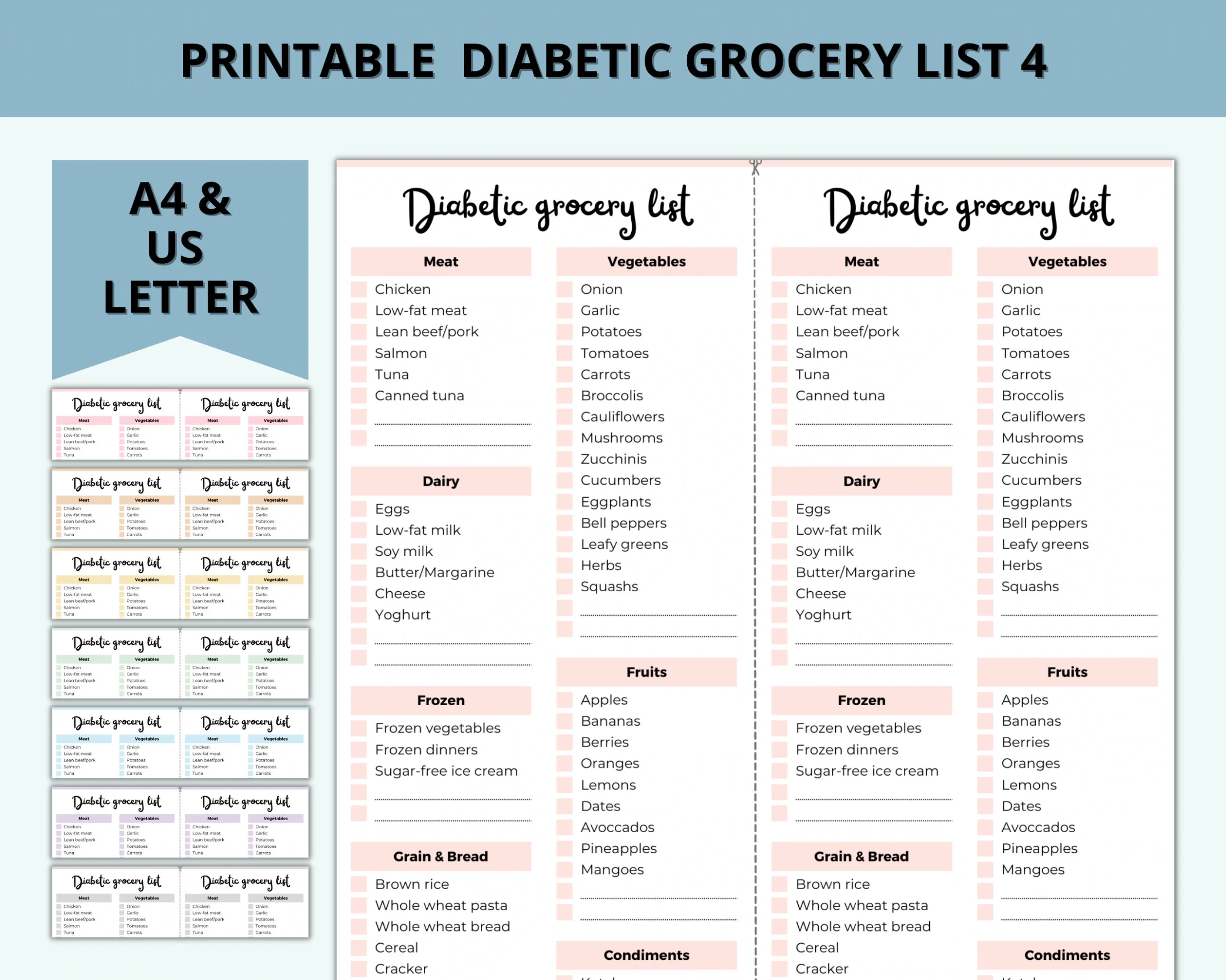 Printable Food List For Diabetics Printable Food List For Diabetics