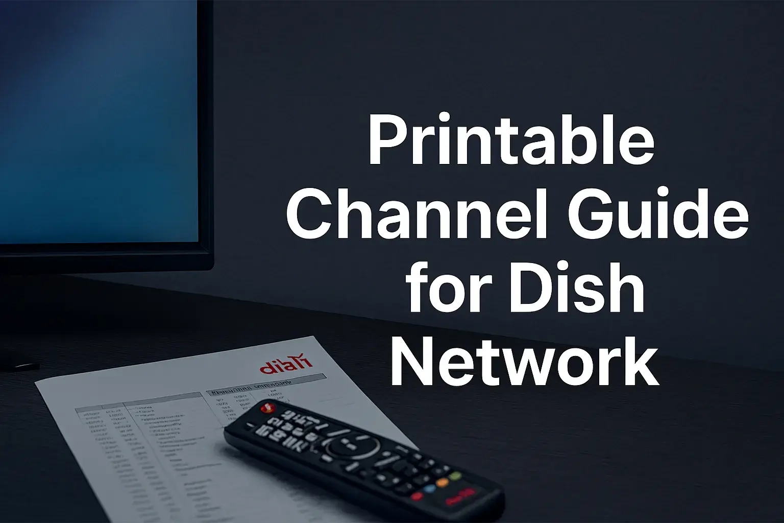 Printable Dish Network Program Guide