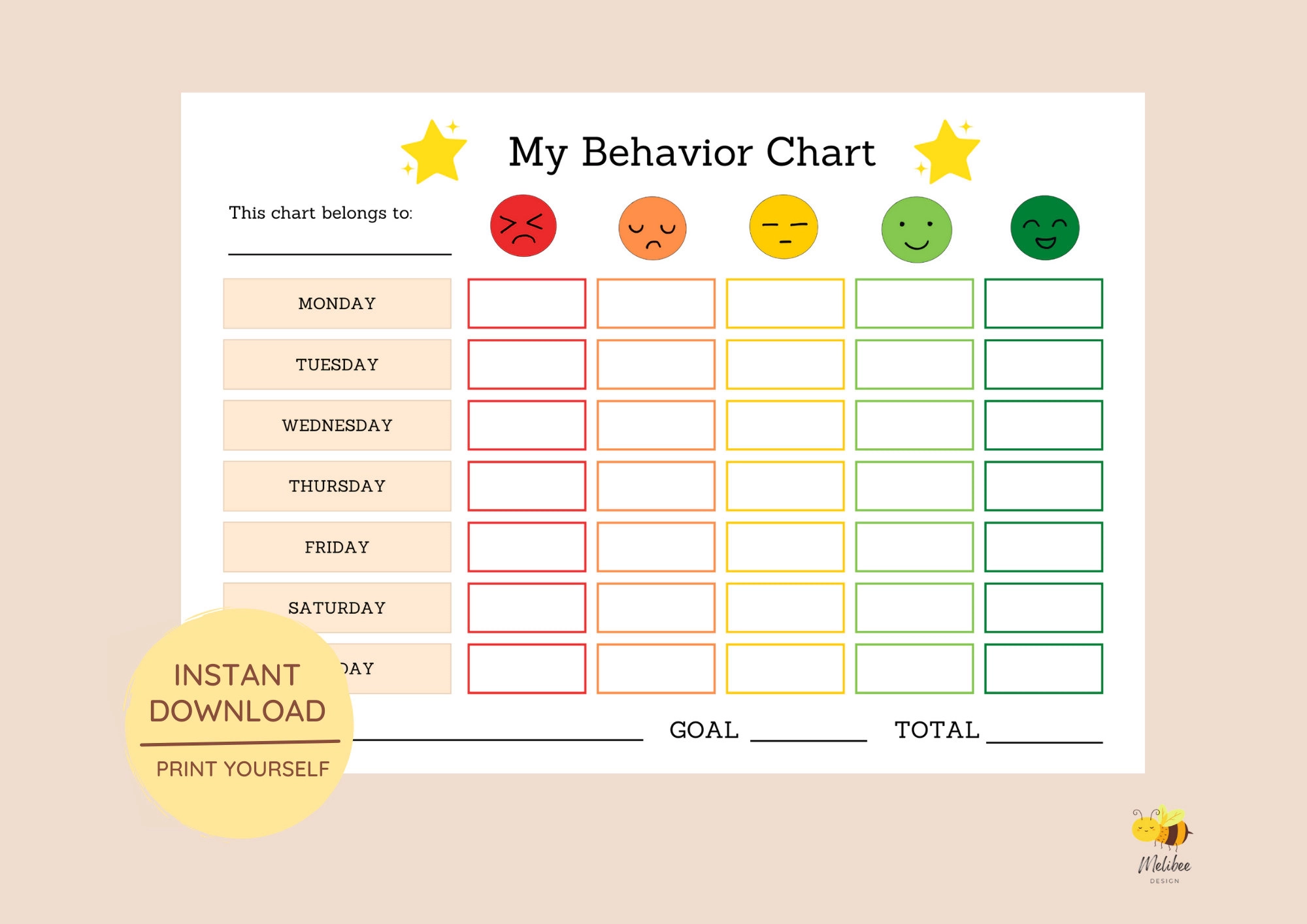 Good Behavior Reward Chart Printable Good Behavior Reward Chart Printable