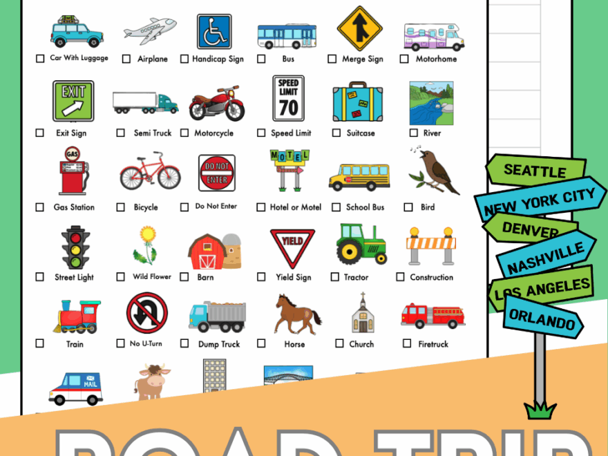 Printable Road Trip Scavenger Hunt For Kids Teach Beside Me