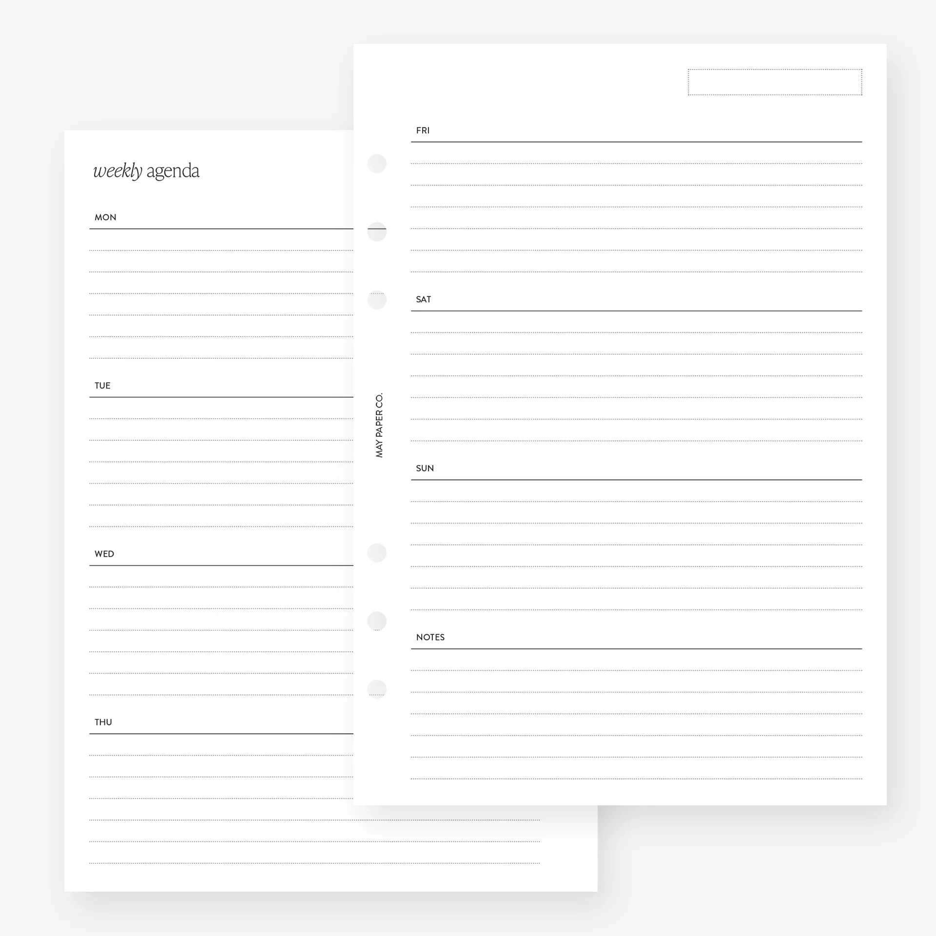Printable Undated Planner Pages Printable Undated Planner Pages