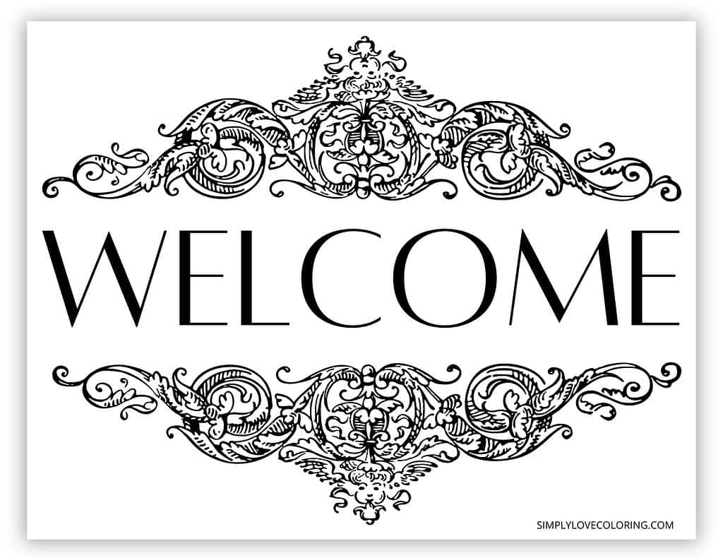 Printable Cute Welcome Sign