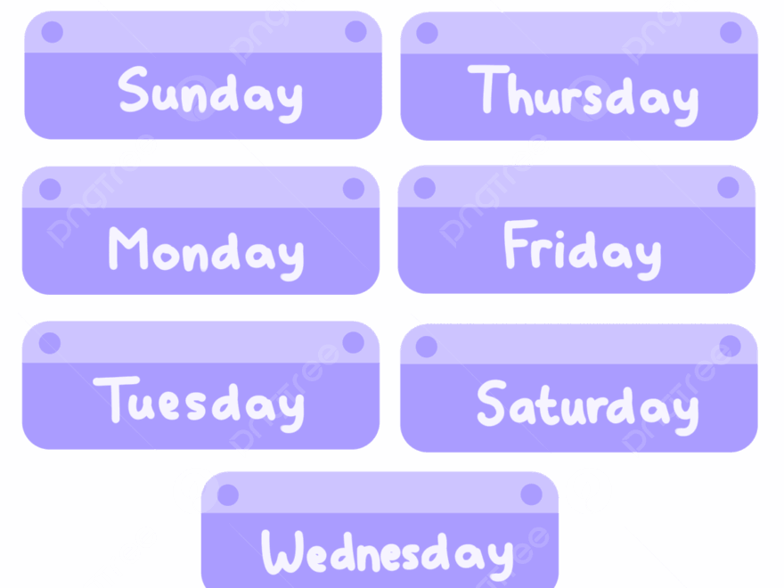 Purple Day Tag Set Cute Bullet Journal List Journaling Decoration