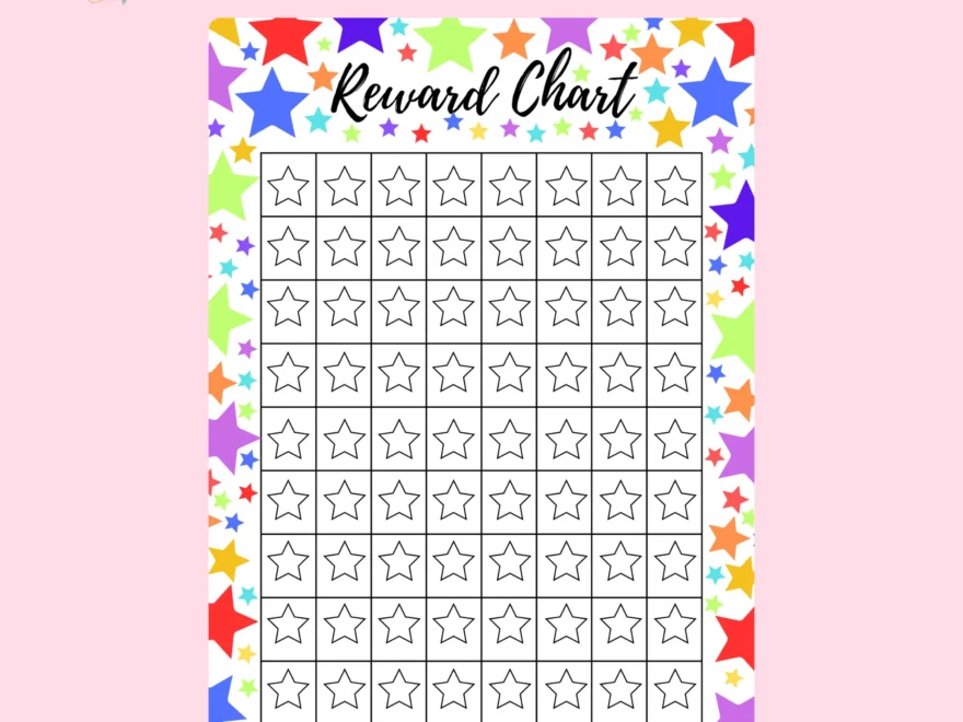 Reward Chart Star Reward Chart Printable Chart Etsy
