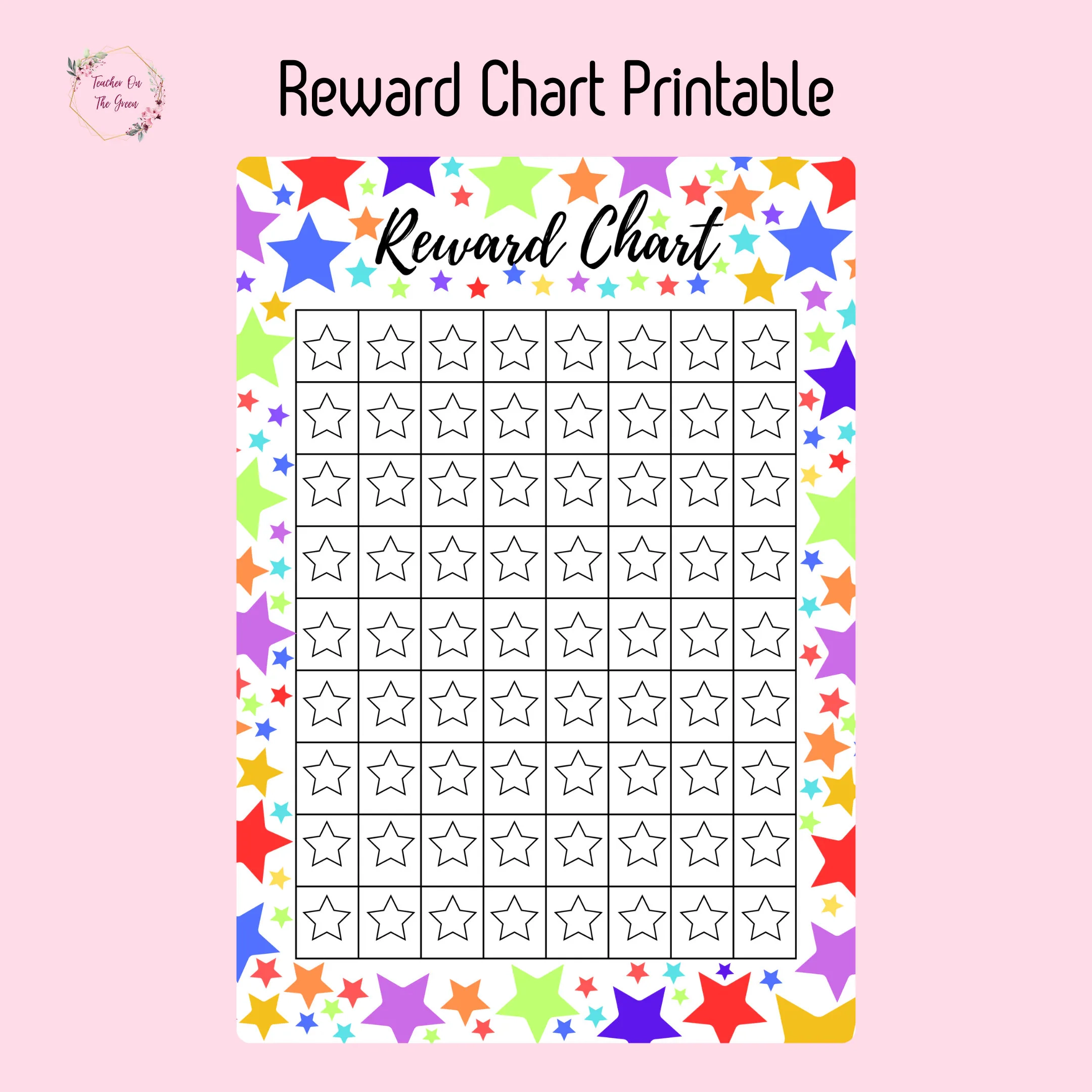 Reward Chart Star Reward Chart Printable Chart Etsy