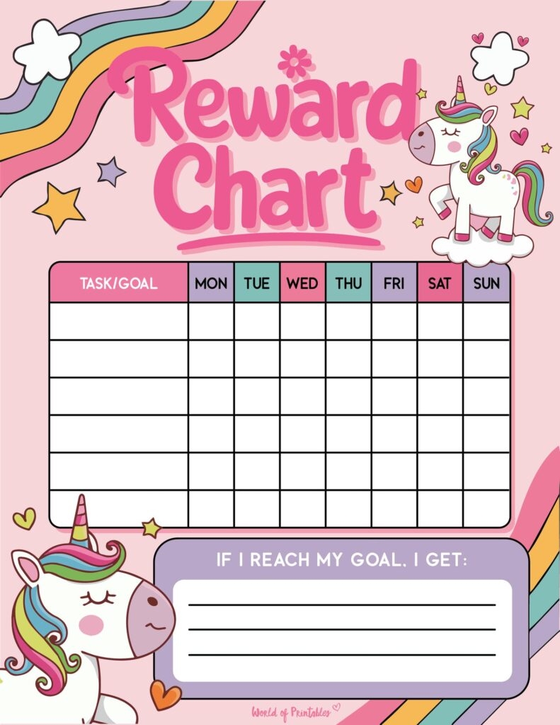 Rewards Chart Printable 20 Free Templates World Of Printables Rewards Chart Printable 20 Free Templates World Of Printables
