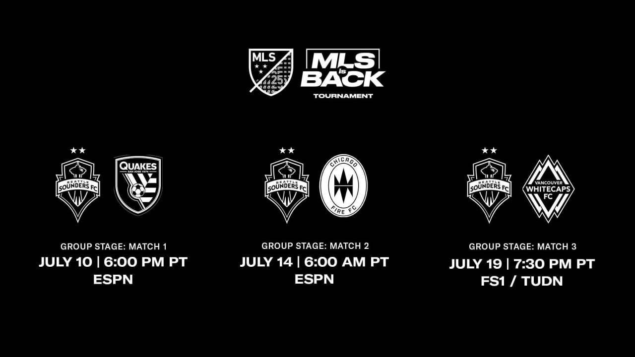 Schedule Changes For Sounders FC Announced In MLS Is Back 