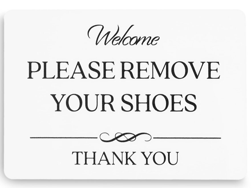 Schild Please Remove Your Shoes Acryl 12 7 X 8 9 Cm Take