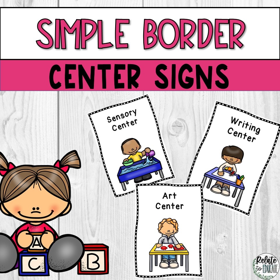 Writing Center Sign Classroom Printable