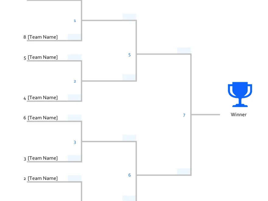 Single Elimination Tournament Bracket Template Excel