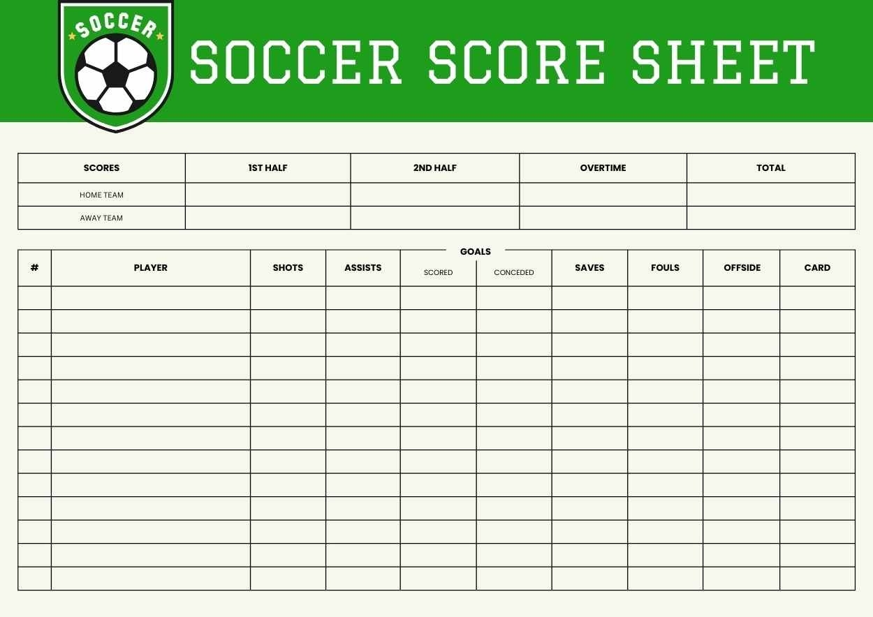 Soccer Score Sheet Free PPT amp Google Slides Template SlidesCarnival Soccer Score Sheet Free PPT amp Google Slides Template SlidesCarnival