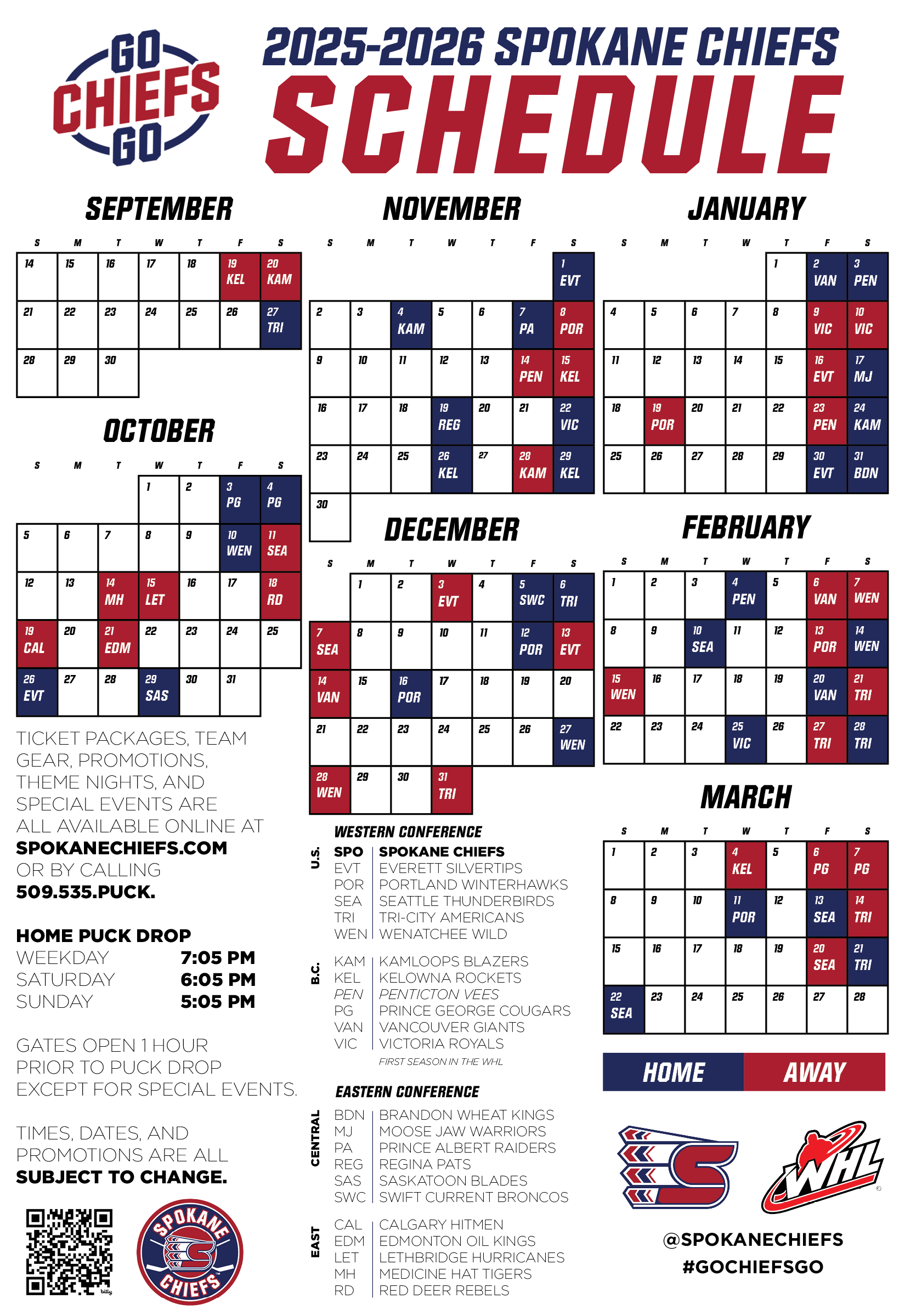 Spokane Chiefs 2025 2026 Schedule Spokane Chiefs Spokane Chiefs 2025 2026 Schedule Spokane Chiefs