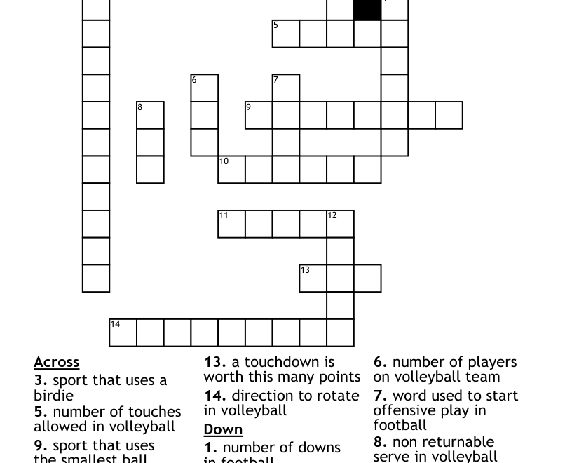 Sports Trivia Crossword WordMint