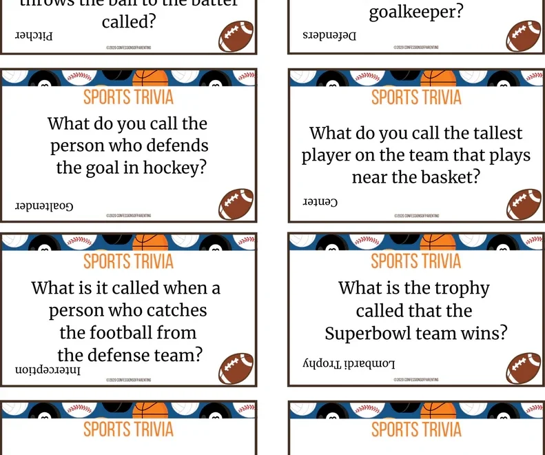 Sports Trivia For Kids Printable MicheleTripple