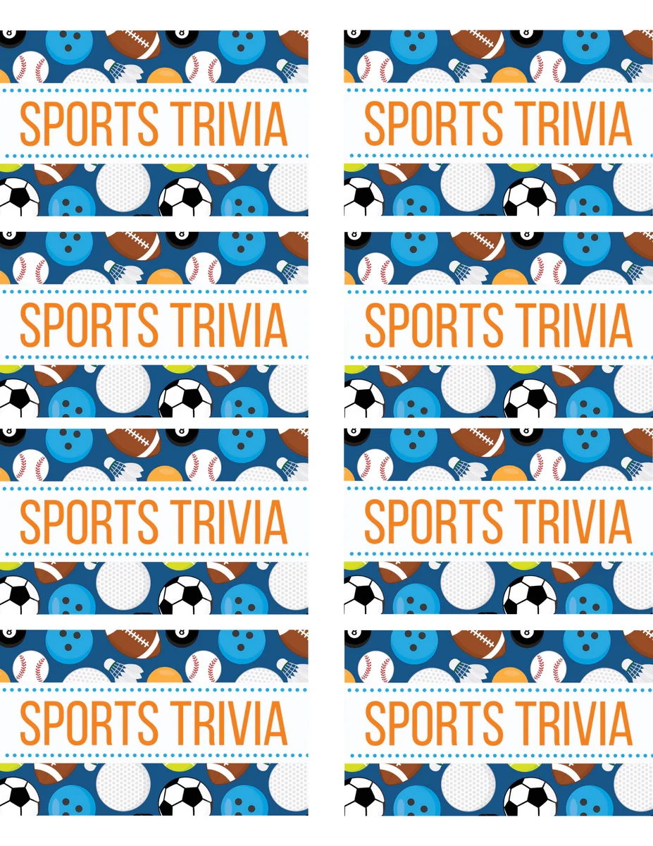 Printable Kids Sport Quiz