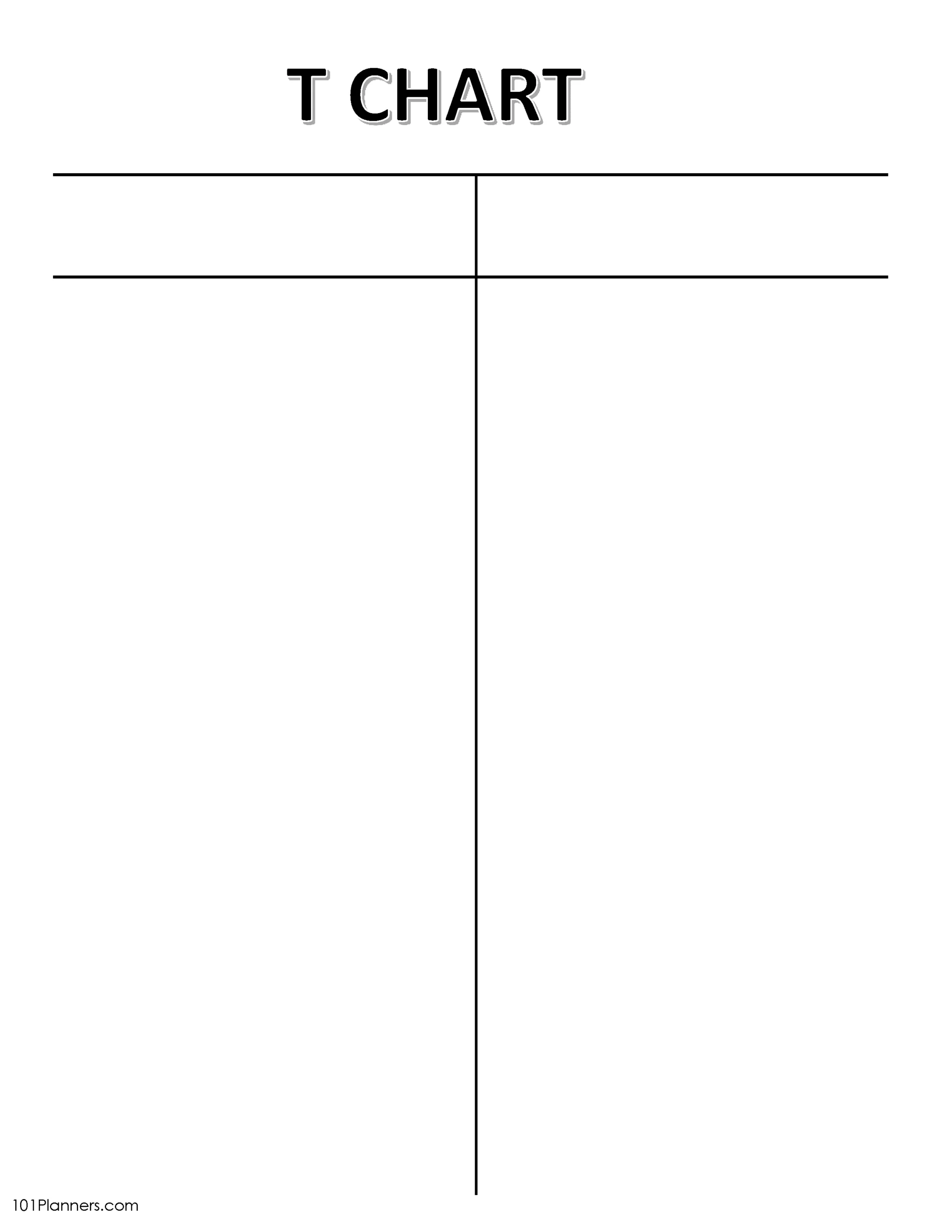 Printable T Chart Free