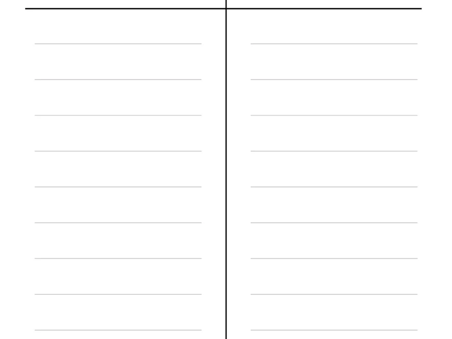 T Chart Template Online Or Editable And Printable