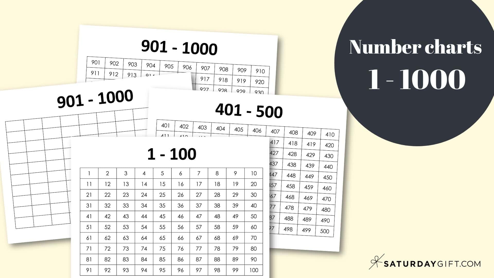 Thousands Chart Printable Free Numbers 1 1000 Worksheets Thousands Chart Printable Free Numbers 1 1000 Worksheets