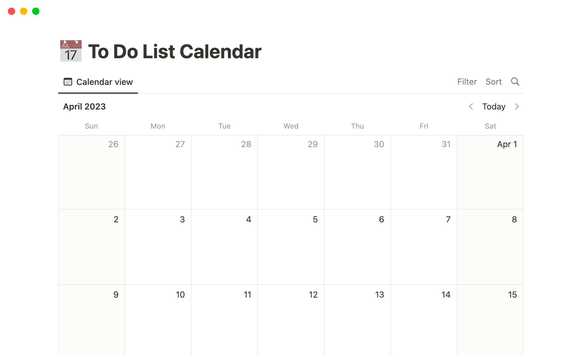 To-Do List Calendar Printable To-Do List Calendar Printable
