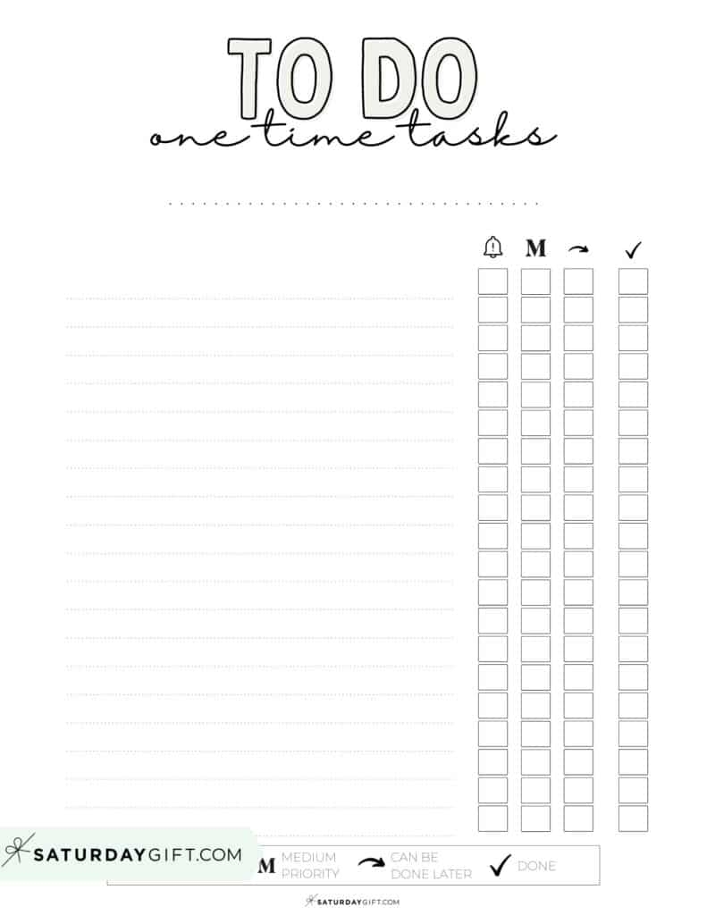 Free Printable To Do Lists Cute