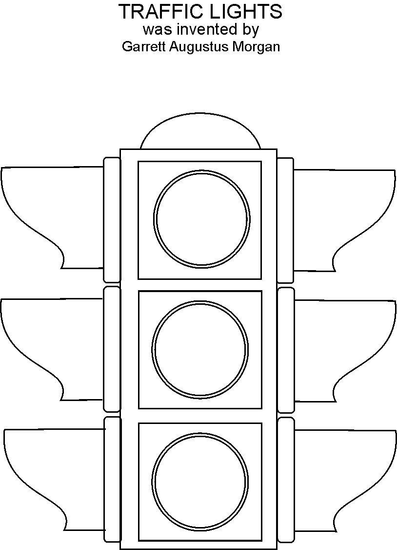 Traffic Light Printable Coloring Sheet