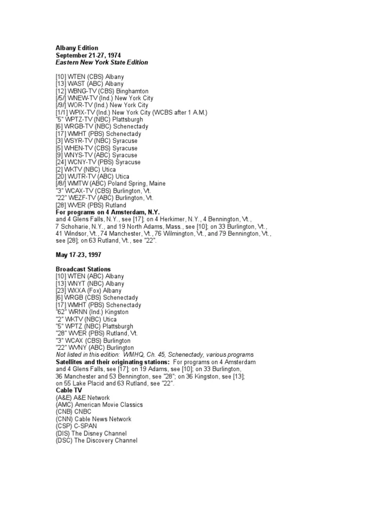 TV Guide Channel Lineups From HTTP WWW Ellwanger tv PDF Hbos