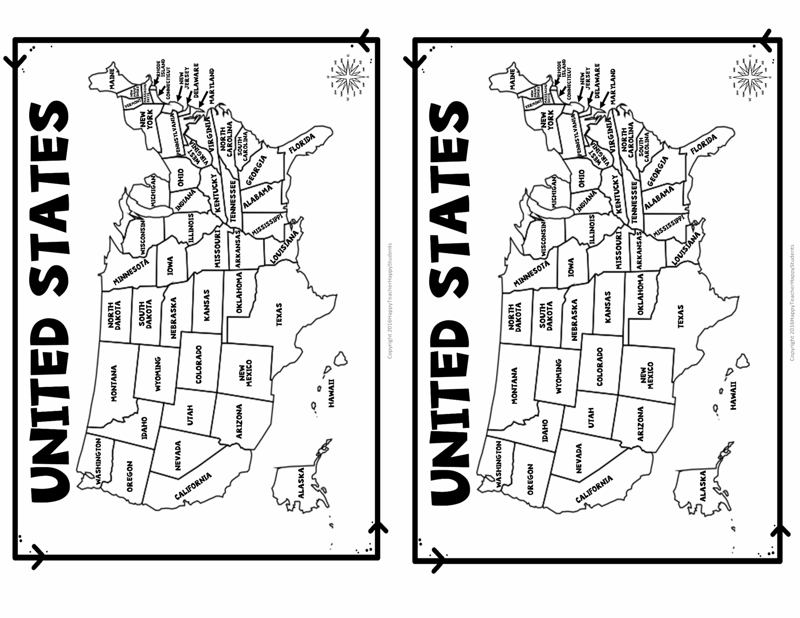 United States Map Quiz amp Worksheet USA Map Test W Practice Sheet 
