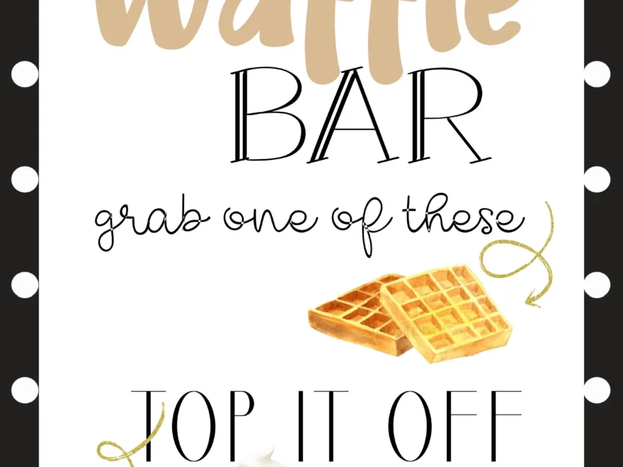 Waffle Bar Sign Digital Etsy